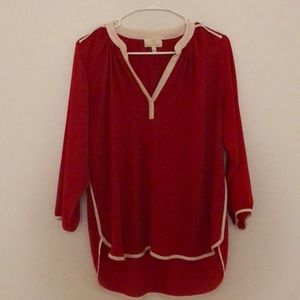 Collective Concept Red and Blush Blouse